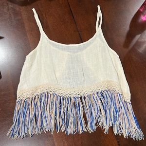 Fringe Detail Tank Top Size M